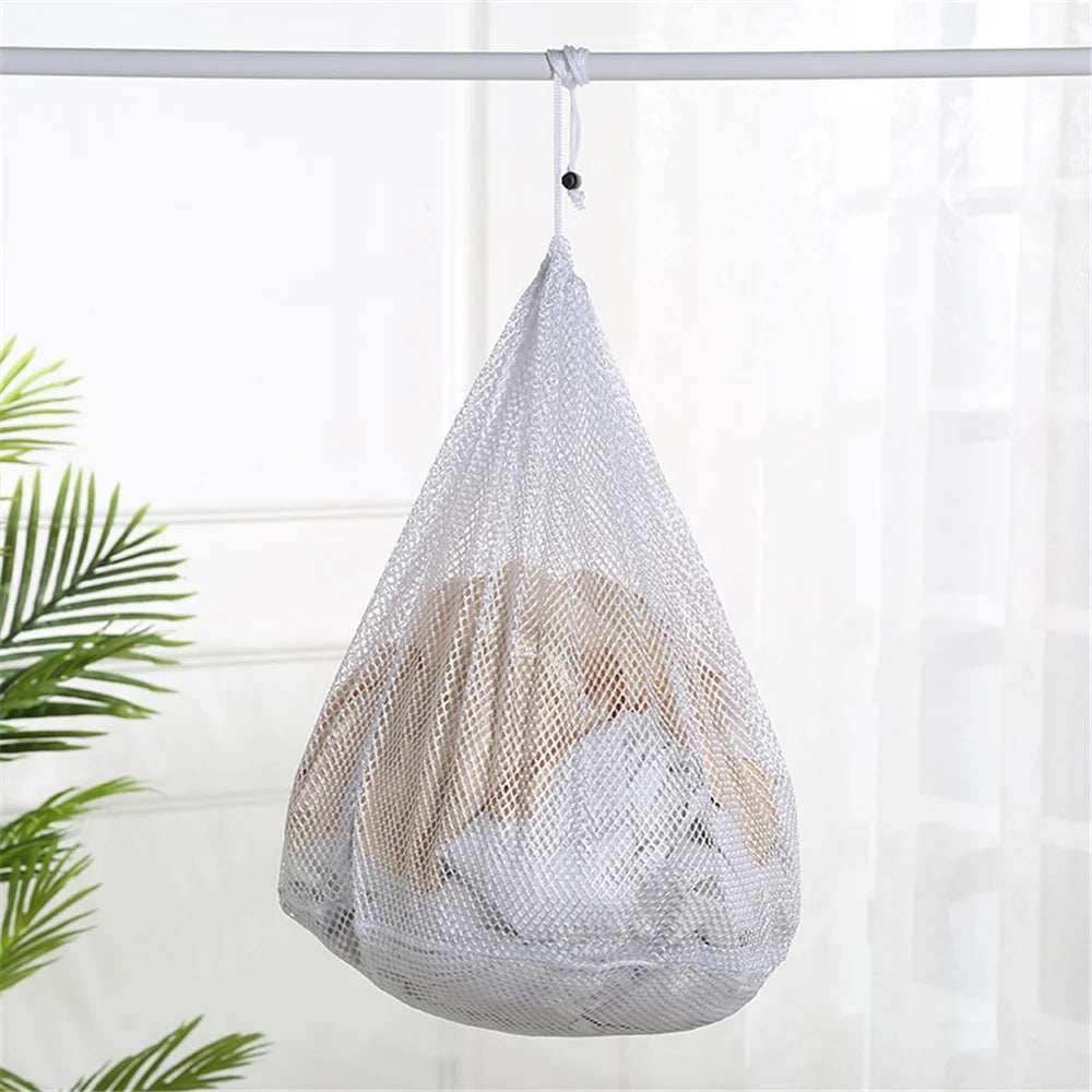 30x40cm Reusable Underwear Delicate Washing Bag Drawstring Laundry Bag (Thick Mesh) - 3