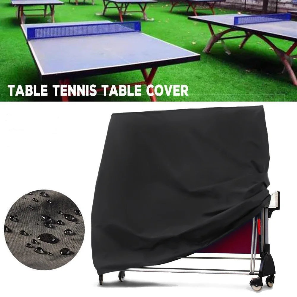 210D Oxford Cloth Table Tennis Table Cover Waterproof Ping Pong Table Cover for Outdoor and Indoor, 165x70x185cm - 3
