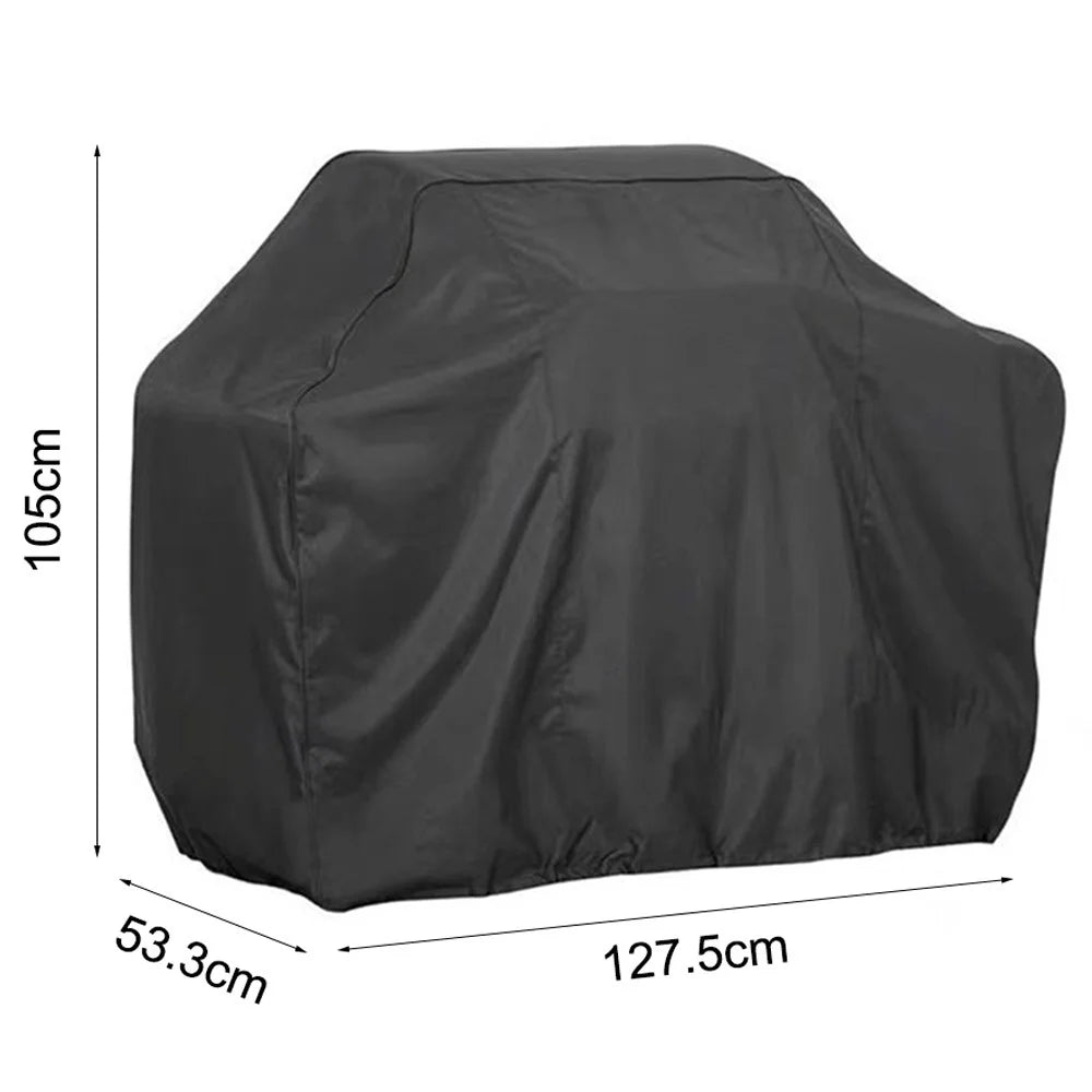 420D Oxford Fabric Waterproof BBQ Grill Cover UV Protection Outdoor Grill Cover with Windproof Drawstring, 127.5x105x53.3cm - 3