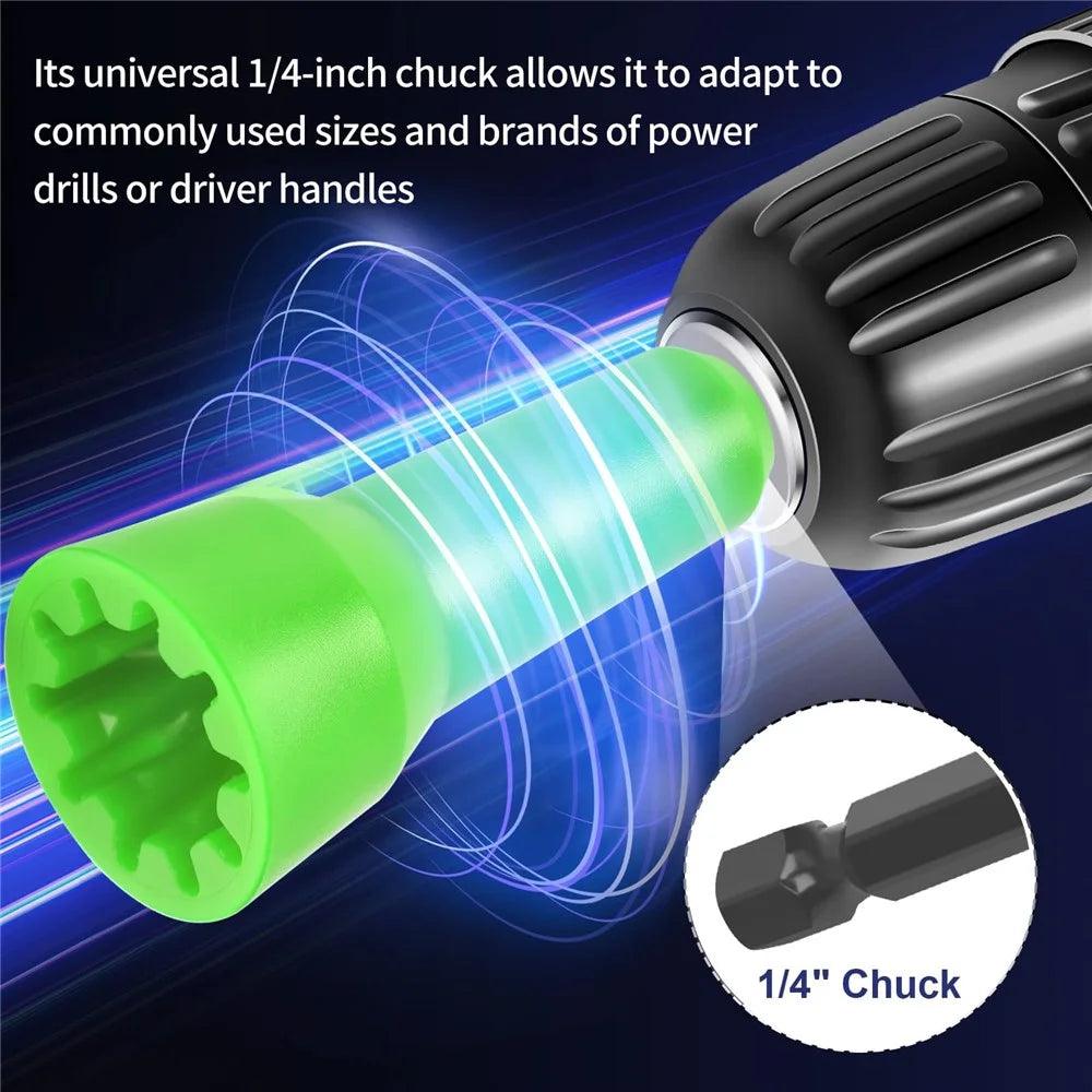 Wire Twisting Tool with 1 / 4" Chuck for Electrical Cable Connections - Green - 2