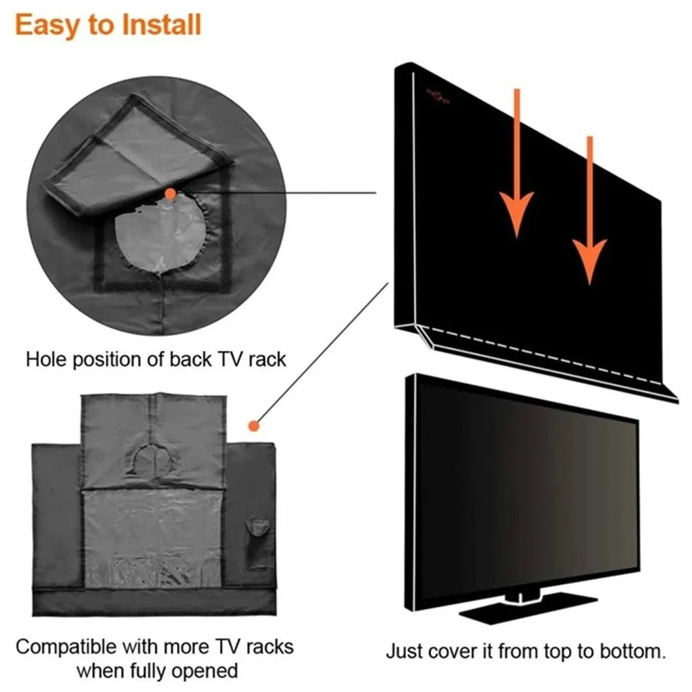 For 22 - 24 Inch TV Cover Outdoor Waterproof Oxford Cloth Wall Mounted Television Protective Sleeve - 6