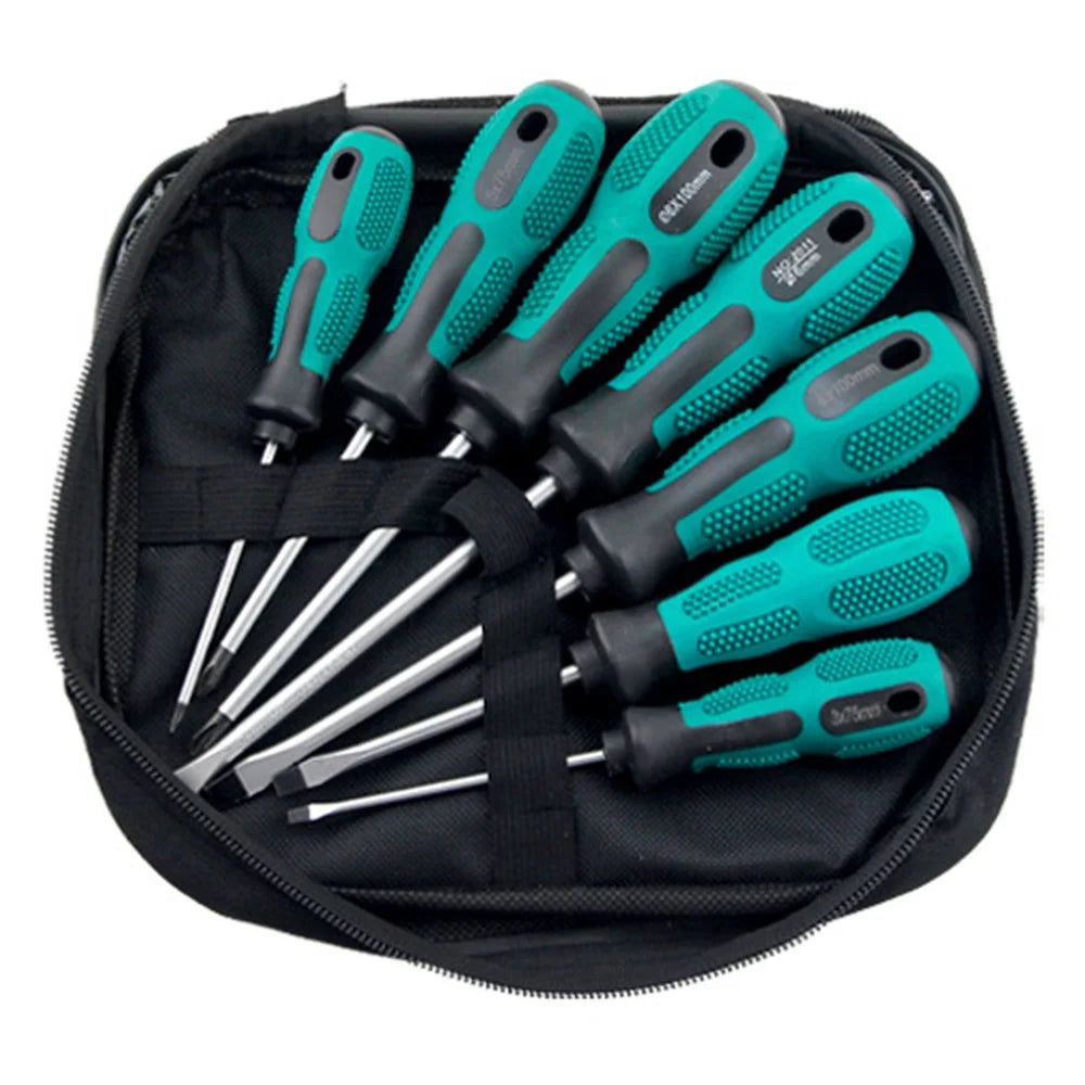 7 PCS Screwdriver Set Two Tone Rubber Handle Magnetic Phillips / Flathead Multi-Function Repair Tool - 1