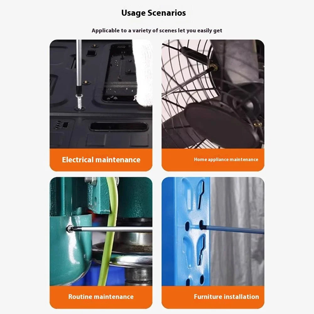 7 PCS Screwdriver Set Two Tone Rubber Handle Magnetic Phillips / Flathead Multi-Function Repair Tool - 6