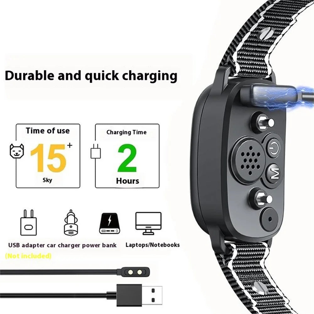 BC4VS Smart Color Screen Anti Bark Collar Gift for Dogs Sound and Vibration Pet Training Bark Stopper - 5
