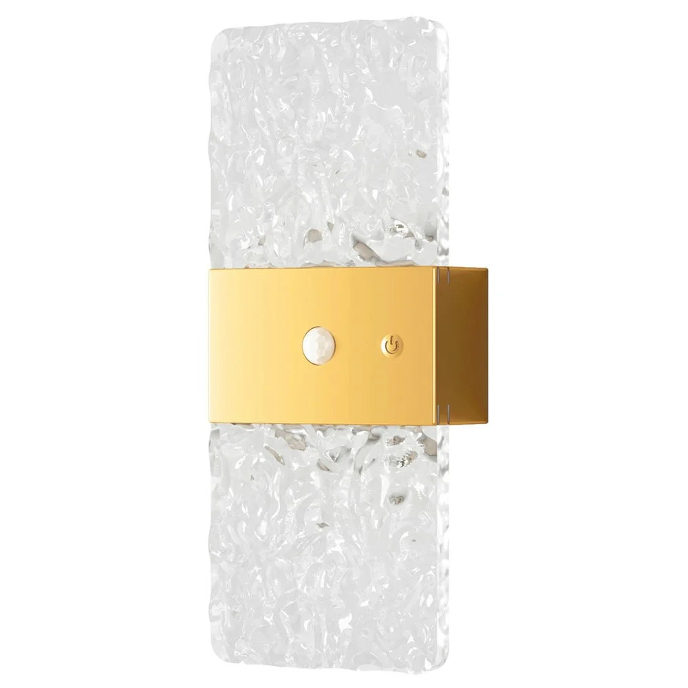 ASW005 / ASW006 Electroplated Magnetic Wall Light LED Motion Sensor Cordless Touch Control Wall Lamp - Rectangular / Gold - 1