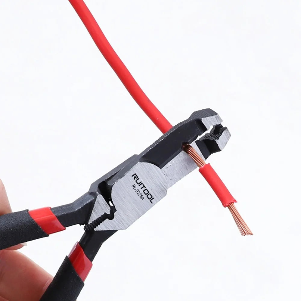 Multifunctional Screw Extractor Pliers High-Hardness Steel Wire Stripper with Anti-Slip Handle for Rusty Stripped Screws - RL-9226A / Black - 5