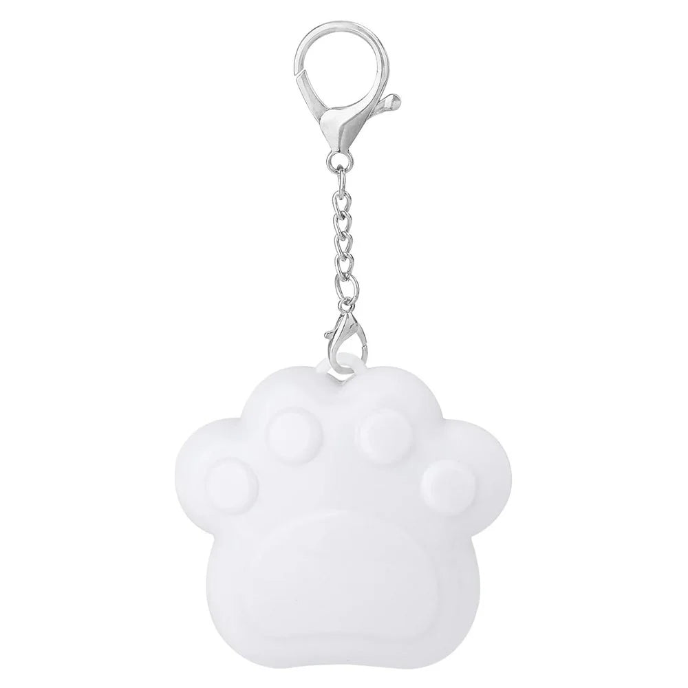 LED Touch Sensor Keychain Light USB-C Rechargeable Purse Handbag Light for Finding Items - Paw / White - 1