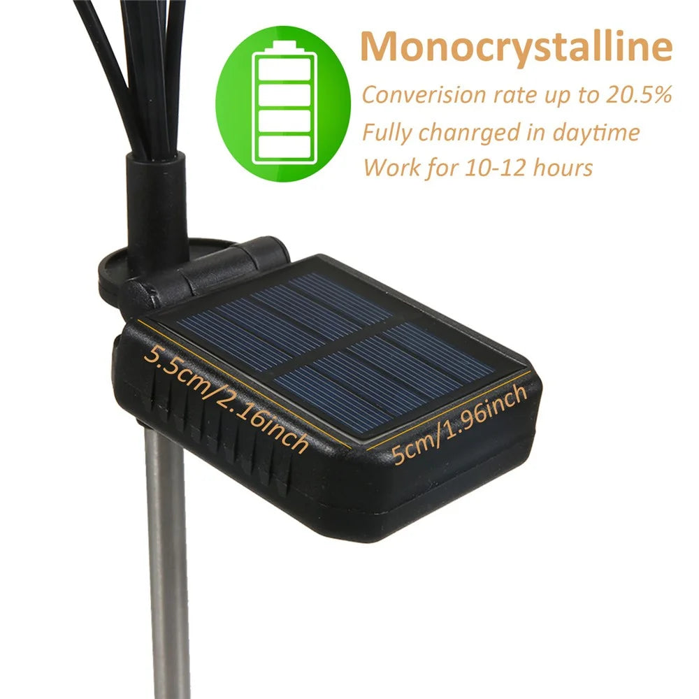 Solar Bee Firefly Light Outdoor Waterproof 8-LED Lamp Garden Decorative Light Yard Patio Pathway Decoration - 6