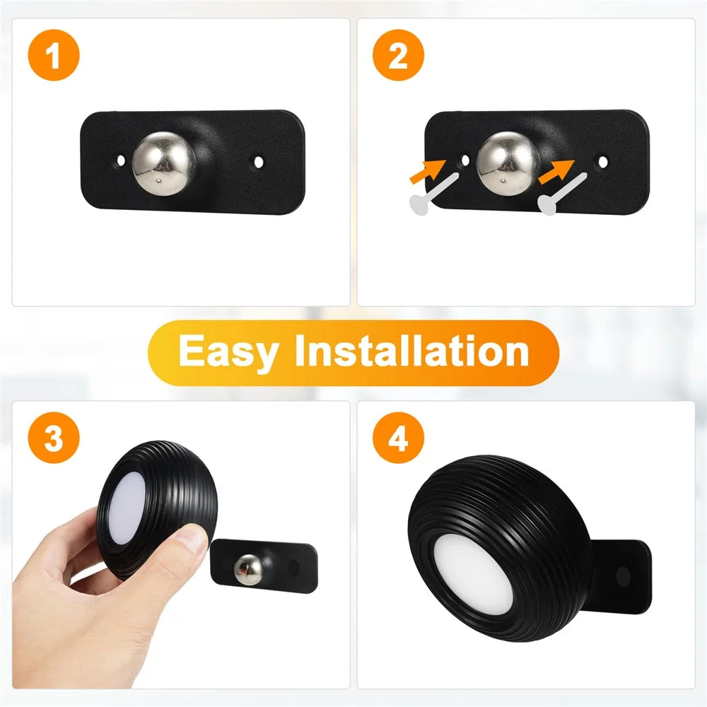 ML-CX001 LED Wall Mounted Light Magnetic Ball Dimmable Touch Control Home Decor Lamp (CE, RoHS, FCC) - Black - 7