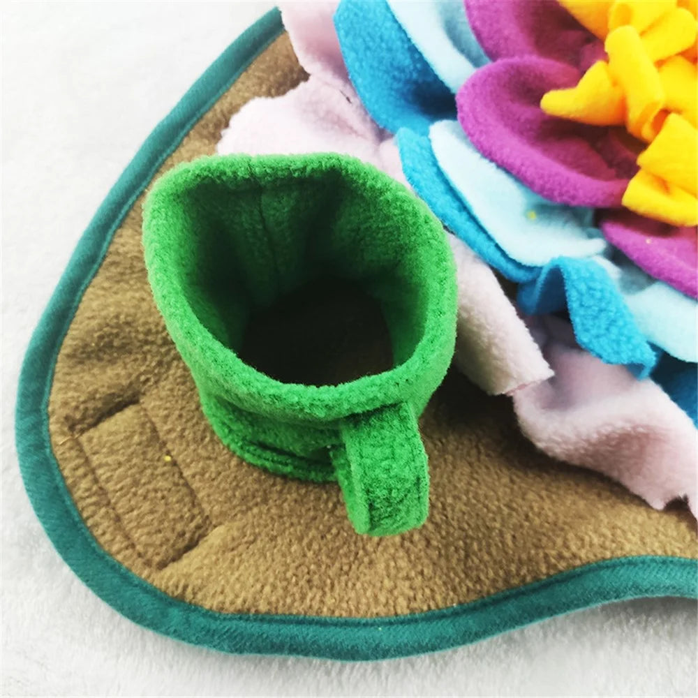 45*45cm Interactive Puzzle Feeding Mat Enrichment Toys Snuffle Mat Slow Feeder for Cats Dogs - 4
