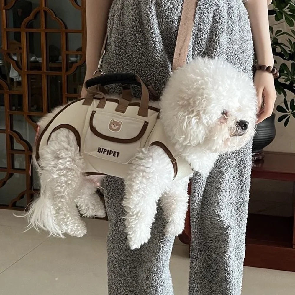 S Size Pet Carrier for 2-4Kg Dogs Shoulder Handbag Pet Traction Pack Portable Breathable Crossbody Bag Gift - 2