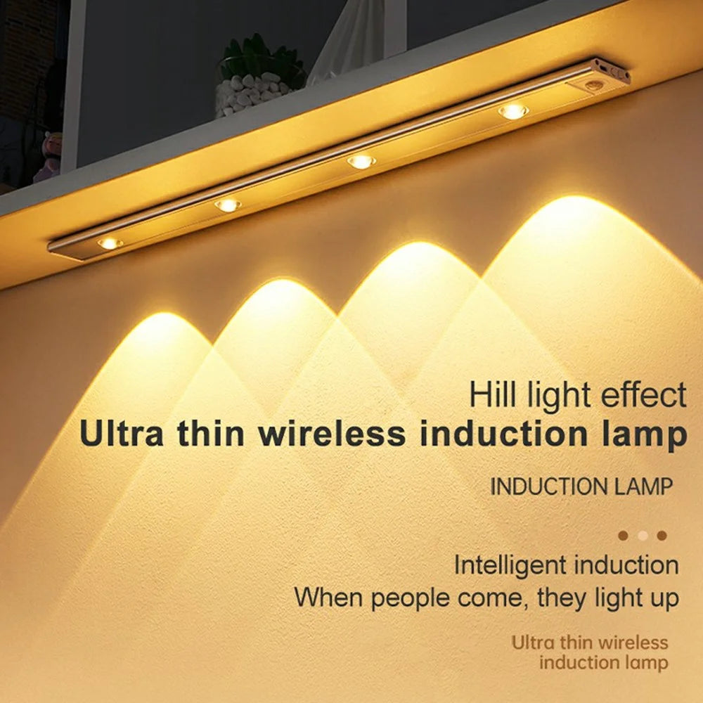 MZ-L1602 80cm Ultra Thin Motion Sensor Light Bar 3 Color Modes Dimmable Night Lamp for Wardrobe / Cabinet / Closet - Black - 7