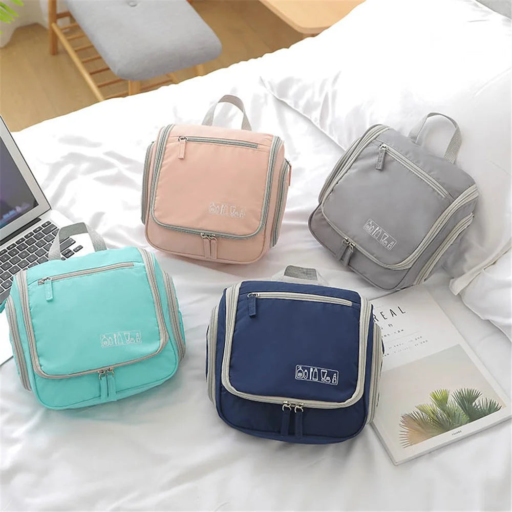 RH530 Portable Travel Multi-pocket Toiletry Bag Makeup Cosmetics Storage Bag - Pink - 7