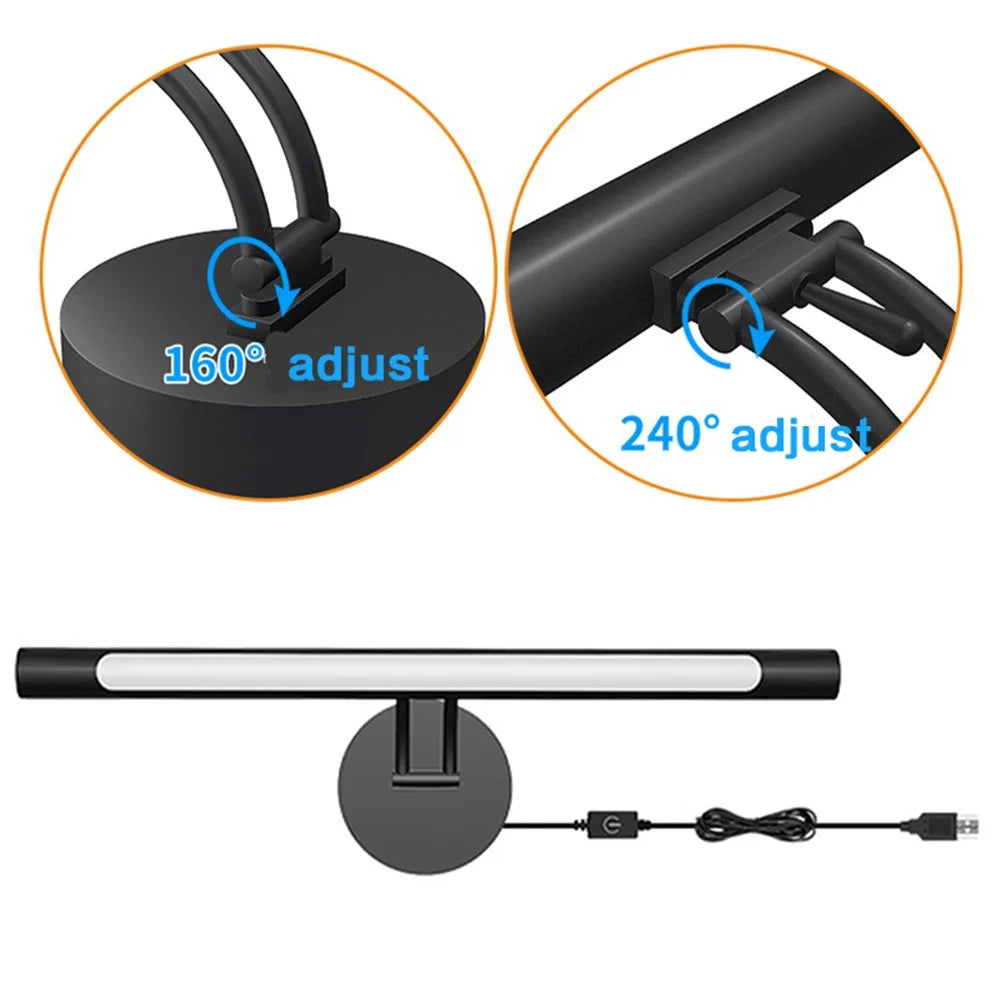 Style-B 40cm Touch Control LED Light 3 Color Temperature Dimmable USB Wall Light Bar - 5