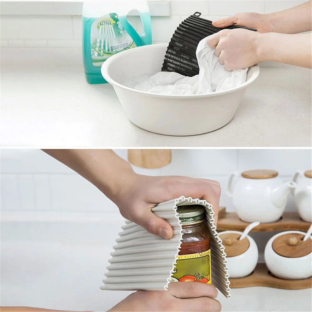 Rectangle Dish Drying Mat Countertop Pad Heat-resistant Placemat Sink Drain Mat - Black - 5