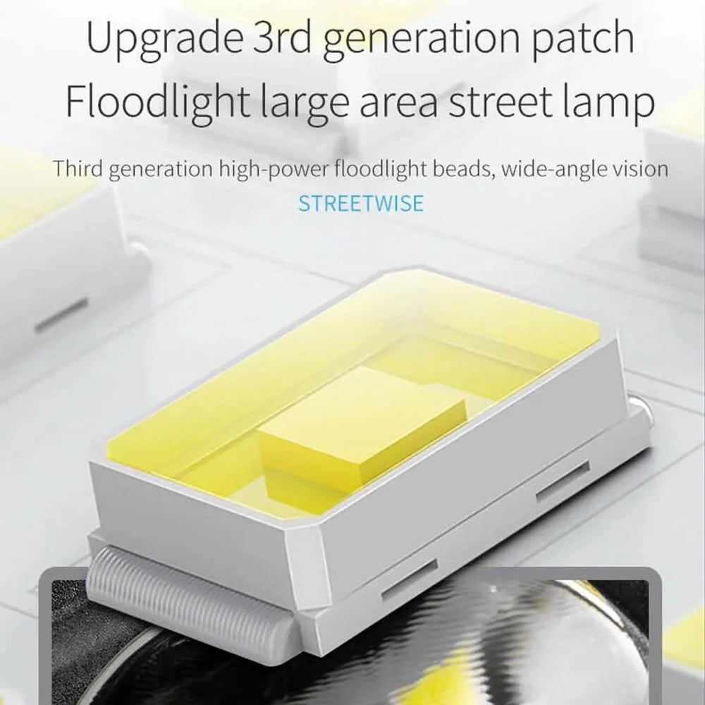 W7208-3 Outdoor Waterproof Home Yard Light Solar Powered LED Bright Garden Lamp (3 Rows) - 5