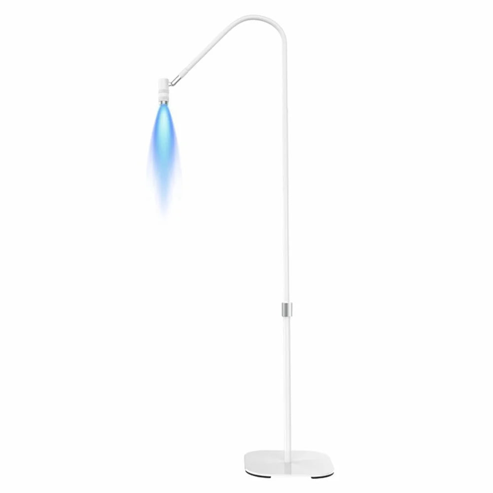 HD-AL10 Focus Adjustment Touch Dimming UV Nail Eyelash Floor Lamp with Foot Switch - White - 2