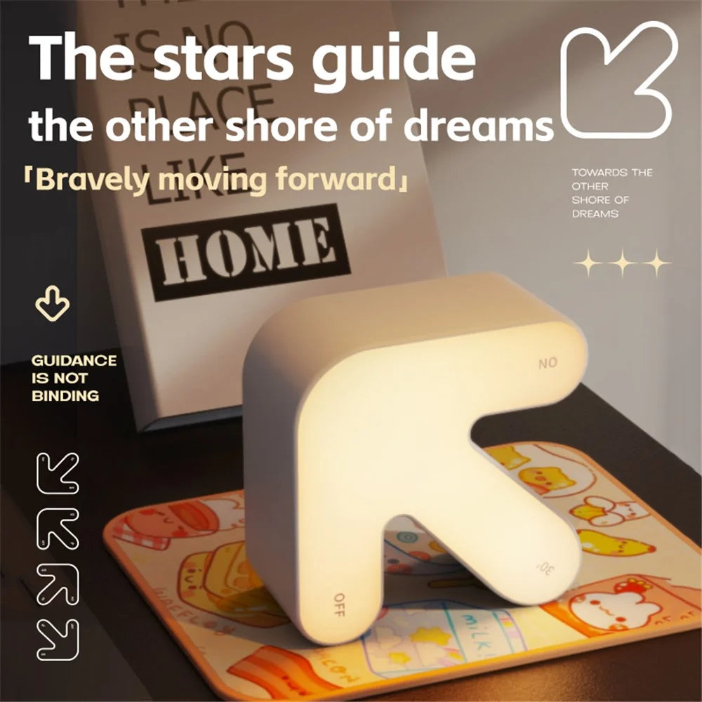 K-1700 3D Arrow Sign Light RGB Creative Night Light DIY Arrow Flip Modern Decorative Lamp - 2