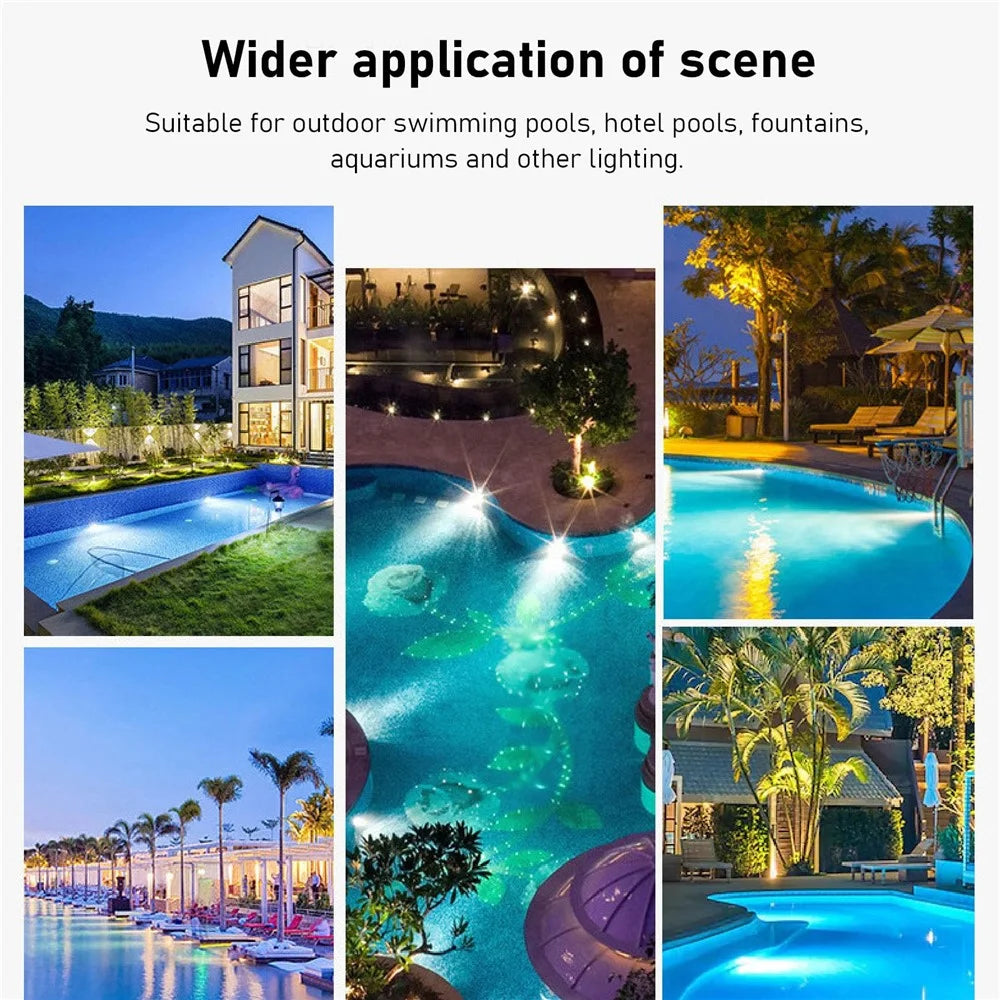 12W 12V Swimming Pool LED Light IP68 Waterproof RGB Underwater Light Submersible Lamp - White Light - 3