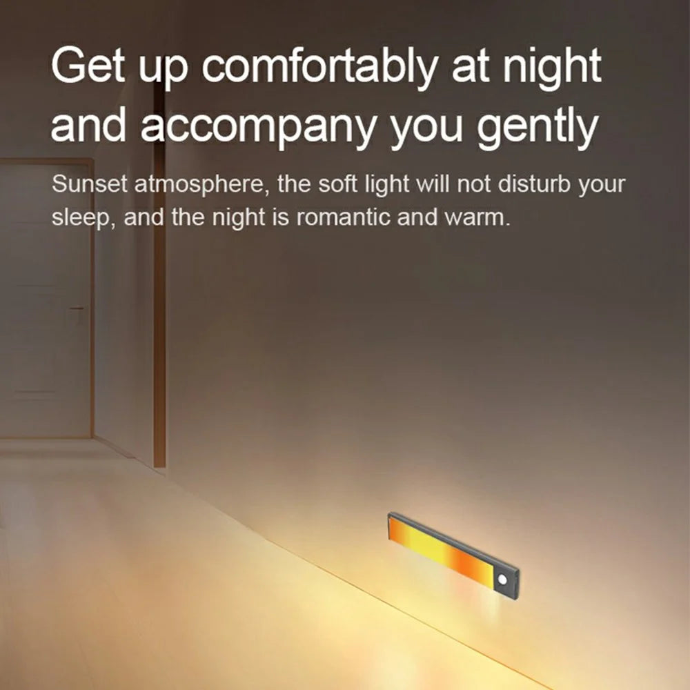 L1-021 2Pcs 40cm RGB Cabinet Light Magnetic Human Motion Sensor Smart Wall Lamp Long Night Light for Home - Tarnish - 6
