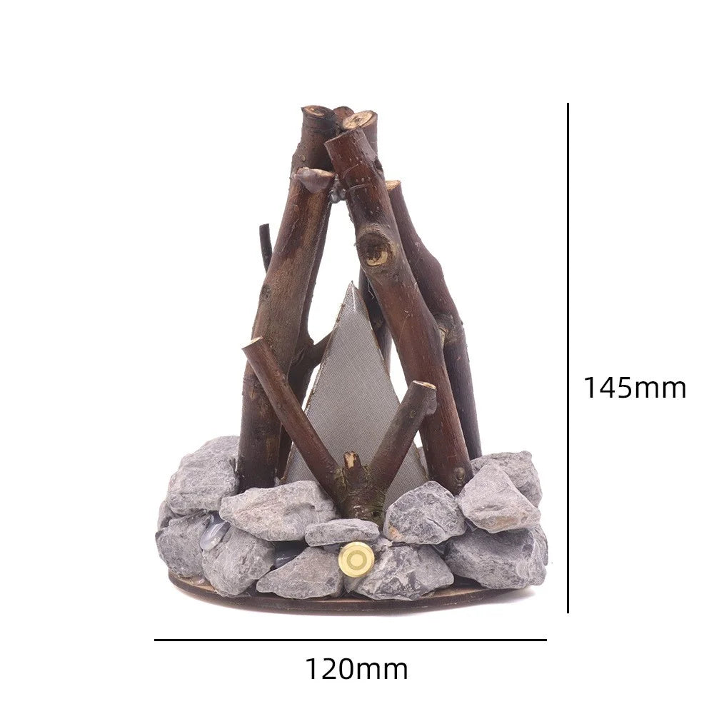 Triangle LED Campfire Night Light Creative Table Lamp Stone Tree Branch Shaped Desk Light for Bedroom / Living Room - 5