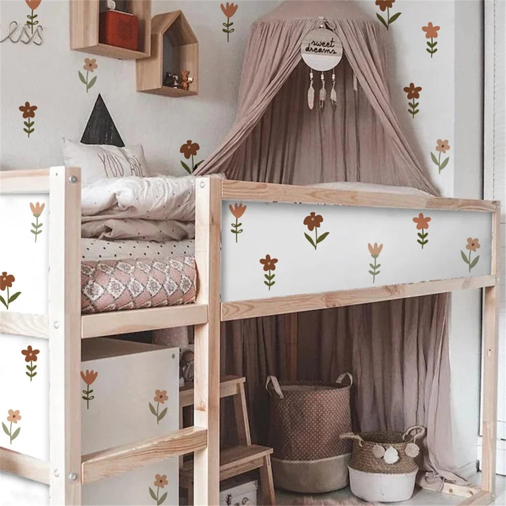 36Pcs / Set Cute Flower Wall Sticker Living Room Bedroom Decal Home Furniture Decor (No EN71 Certification) - 4