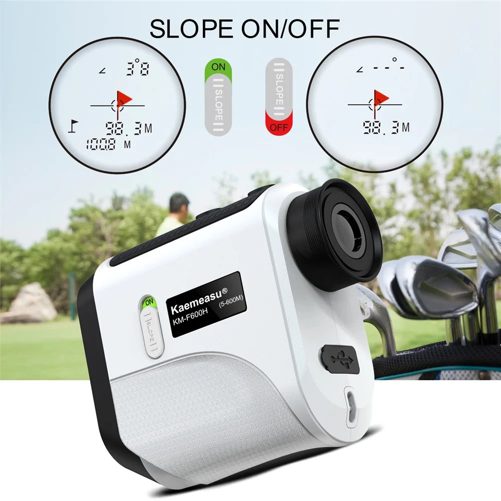 KAEMEASU KM-F600H Golfing Range Finder 5-600m 6.5X Magnification Laser Golf Rangefinder Built-in 450mAh Battery - 5