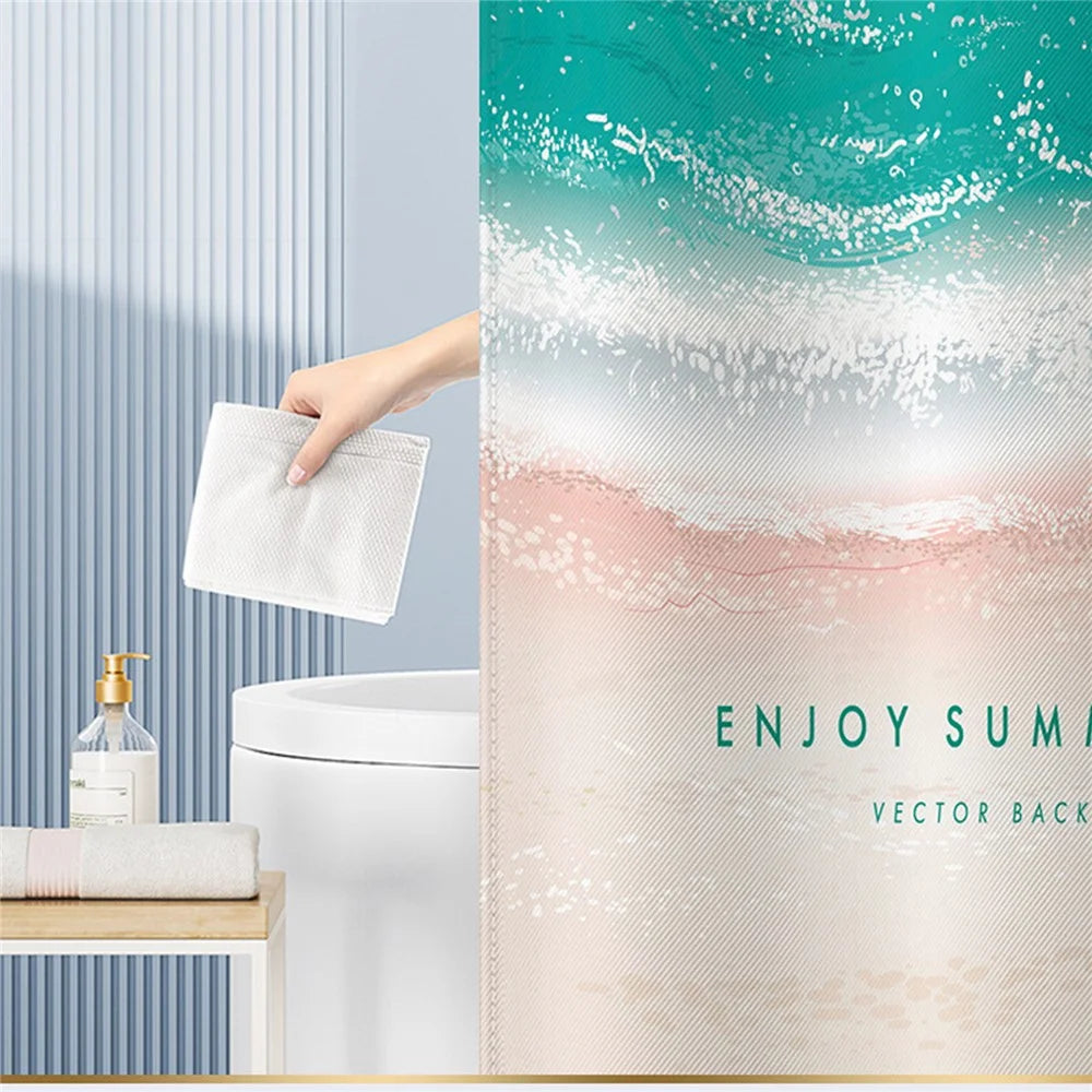 150x180cm Bathroom Shower Curtain Holiday Beach Series Mildew Resistant Shower Liner - HT001 - 6