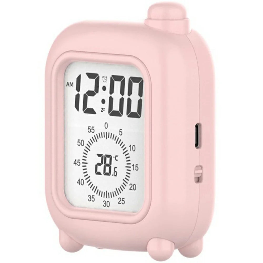 Mini Suitcase Shape Battery Powered Visual Timer Clock Study Work Self Discipline Time Management Tool - Pink - 1
