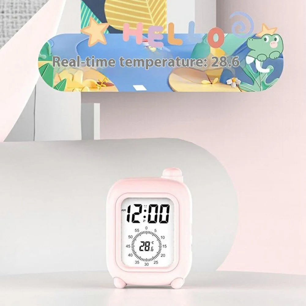 Mini Suitcase Shape Battery Powered Visual Timer Clock Study Work Self Discipline Time Management Tool - Pink - 2