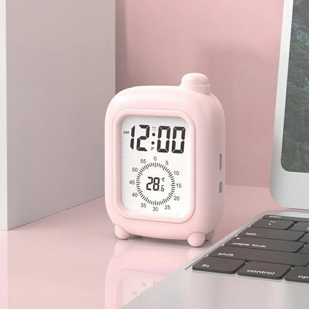 Mini Suitcase Shape Battery Powered Visual Timer Clock Study Work Self Discipline Time Management Tool - Pink - 4