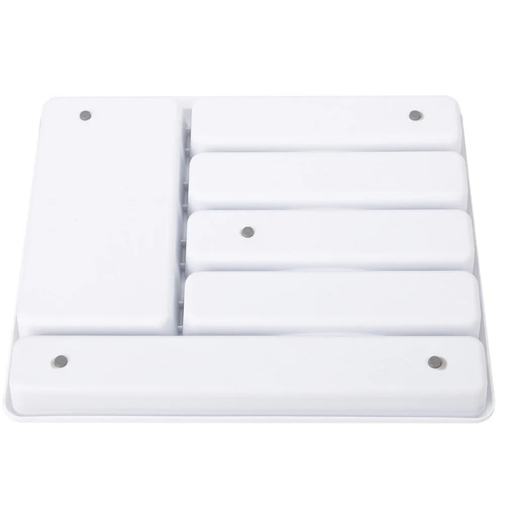 Silverware Tray for Kitchen Drawer 6-Compartment Plastic Flatware Tableware Silverware Drawer Organizer - 3
