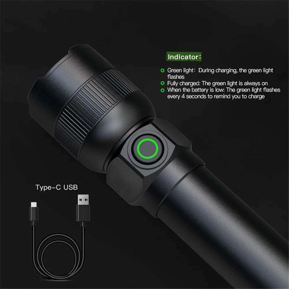 TANK007 KZ02 Zoomable LED Flashlight Outdoor 1000 Lumens Rechargeable High Brightness Torch - 4