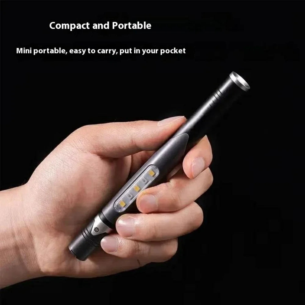 B35 Pen Light Portable Flashlight Dual with Color Light Source for Medical Examination / Outdoor Emergency - Grey - 6
