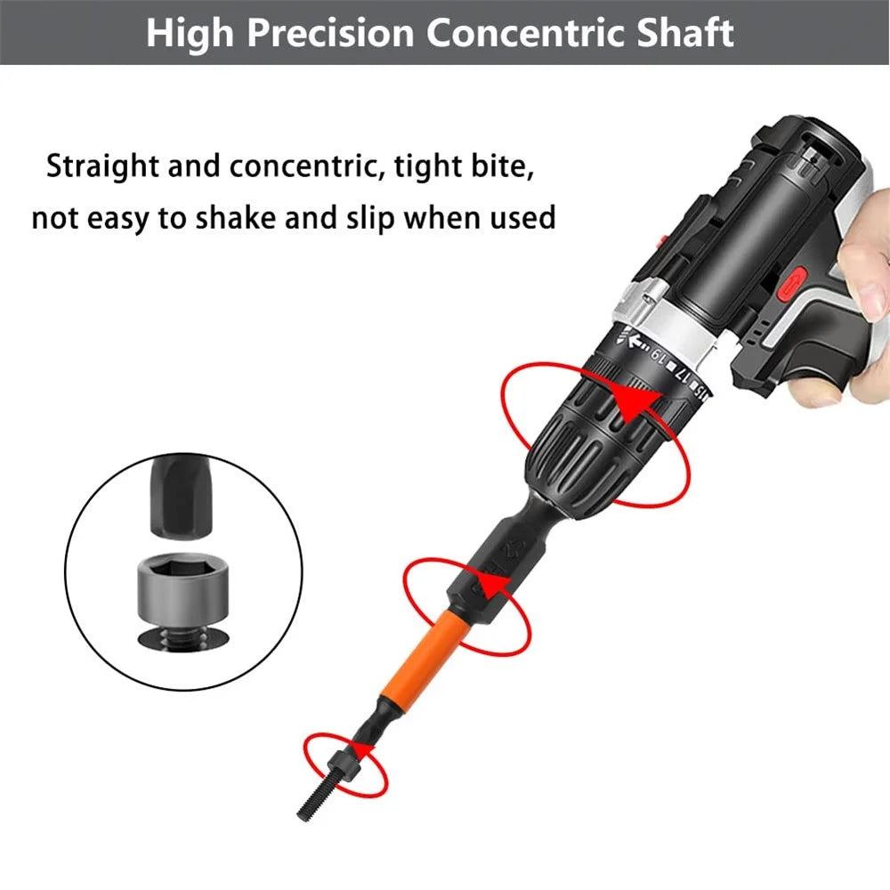 7PCS 50mm Screw Driver Bit Set 1.5mm 2mm 2.5mm 3mm 4mm 5mm 6mm Hex Head Allen Wrench Drill Bit Set - 4