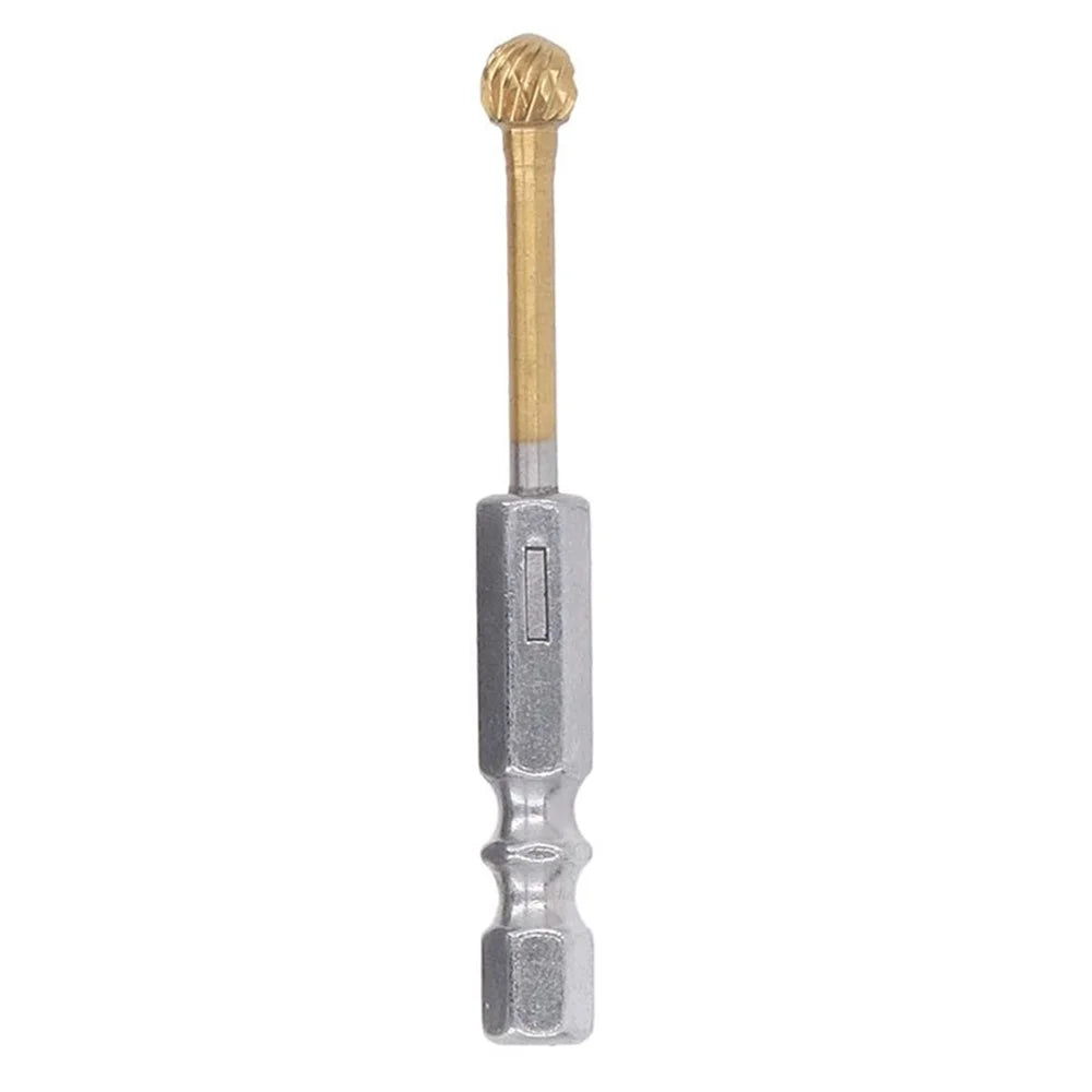 3-D6 1 / 4 Inch Hex Shank Carbide Double Cut Rotary Burr Grinder Bit for Woodworking Carving Polishing - 1