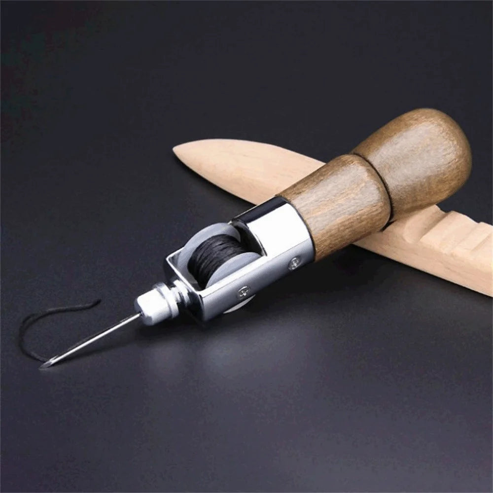 Leather Stitching Tool DIY Leathercraft Saddles Canvas Shoes Sewing Kit with Needles and Line - 5