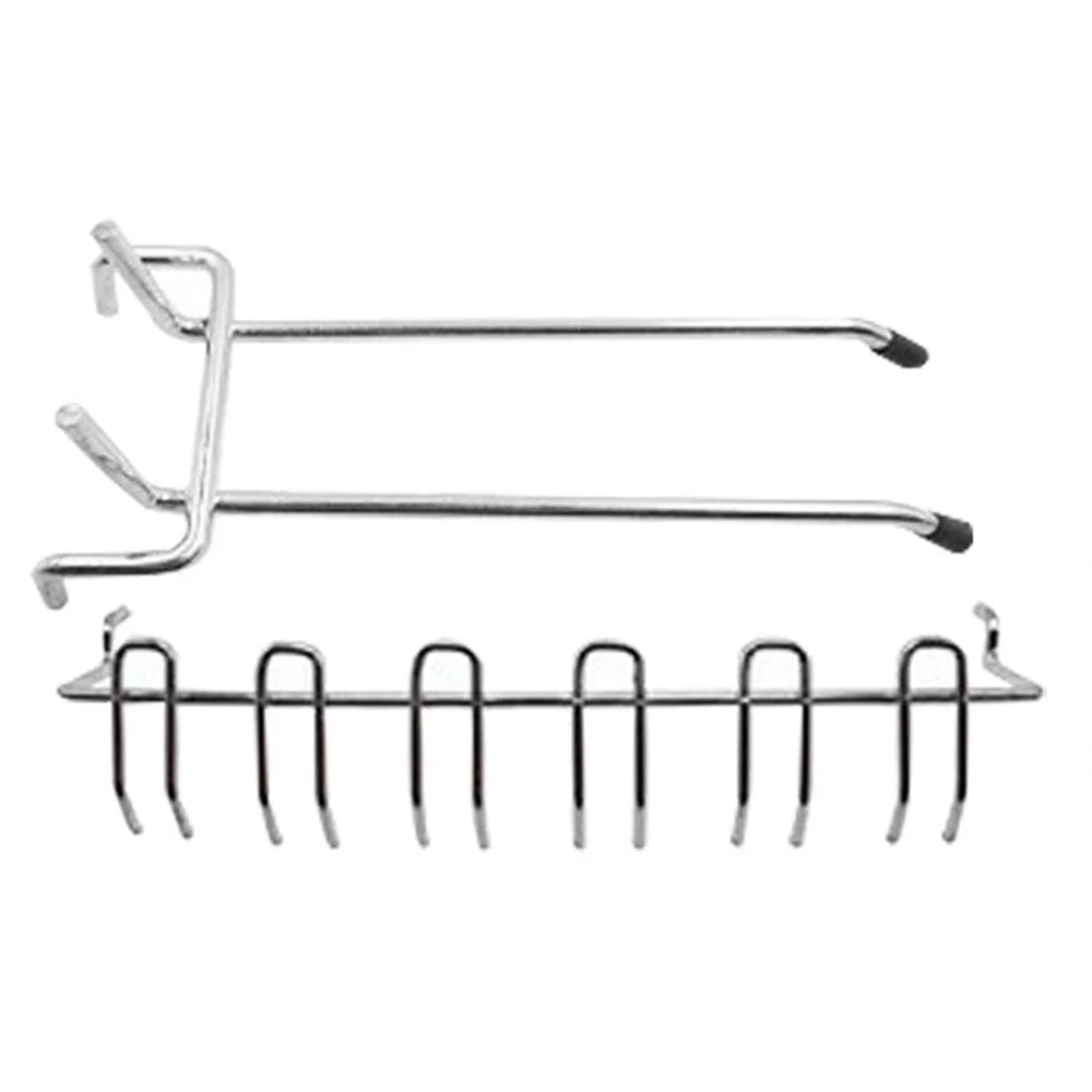 4 Storage Boxes with 80 Pegboard Hooks Multipurpose Wall Mount Organizer Tool Hanger Kit - 7