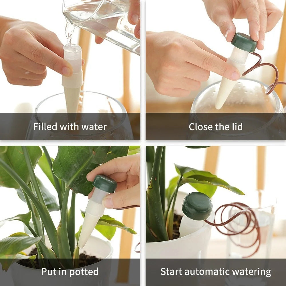 880112 4Pcs Ceramic Self-Watering Dripper Flower Pot Root Deep Drip Irrigation Tool Bonsai Plants Automatic Watering Device - 7