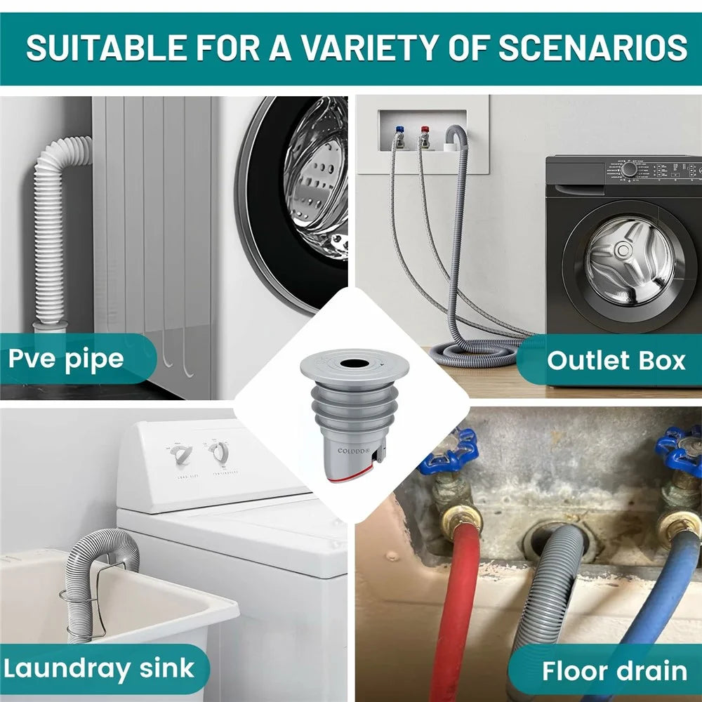 35-40mm Sewer Pipe Silicone Drain Seal Ring Kitchen Sink Washing Machine Bathroom Anti-Odor Drain Pipe Connection Plug - 5