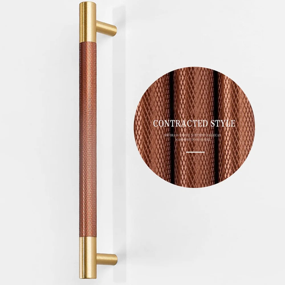 T2933 Cabinet Door Pulls Antique Brass Aluminum Alloy Kitchen Drawer Pulls Handles (128mm Hole Distance, 156mm Length) - 6