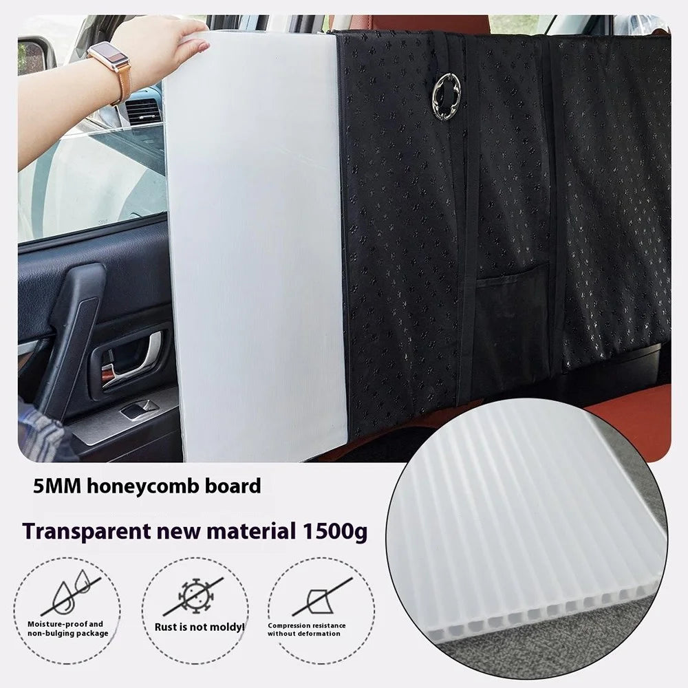 QCD-002 Car Back Seat Dog Pet Mat Support Board Waterproof Scratch Resistant Seat Cover - Grey - 5