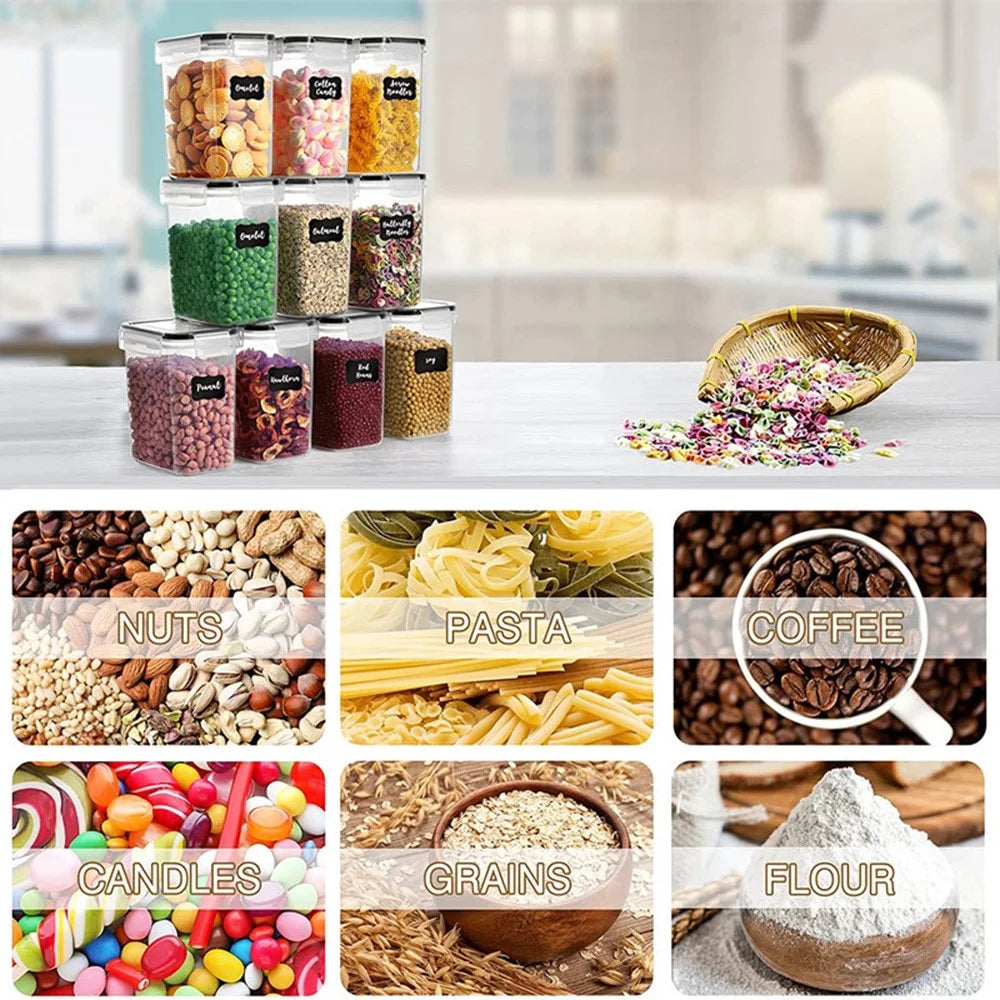 24Pcs / Set Kitchen Sealed Jar Grain Storage Box Refrigerated Odor-Free Transparent PP Fresh-Keeping Box (BPA Free, FDA Certified) - 5