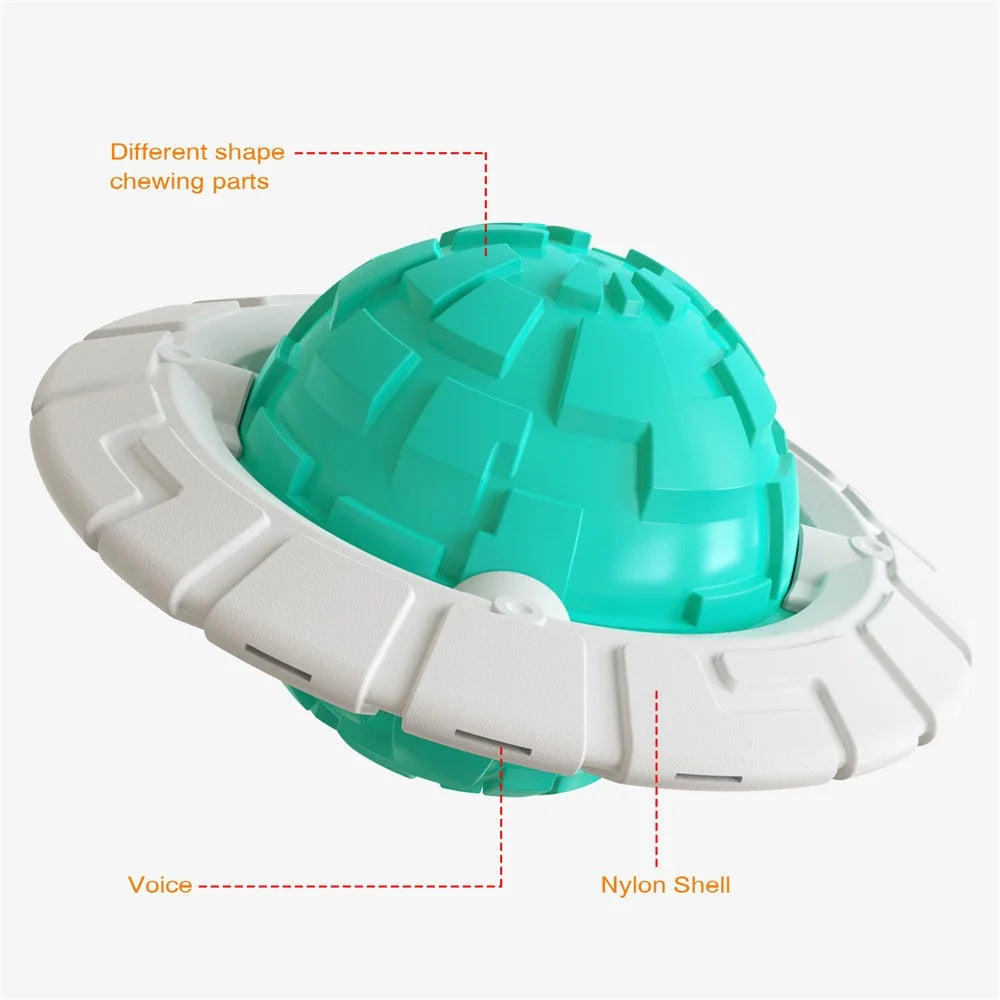 WXQ-02 Dog Interactive Flying Saucer Pet Chewing Squeaky Toy Gift (BPA Free, CPC / FDA / RoHS Certified) - Lake Blue - 4