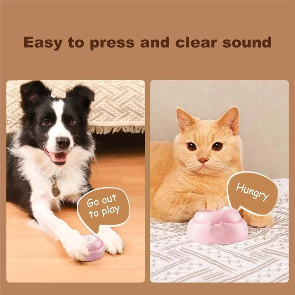 Pet Communication Sound Button Recordable Voice Trainer Gift for Interactive Training - Pink - 4