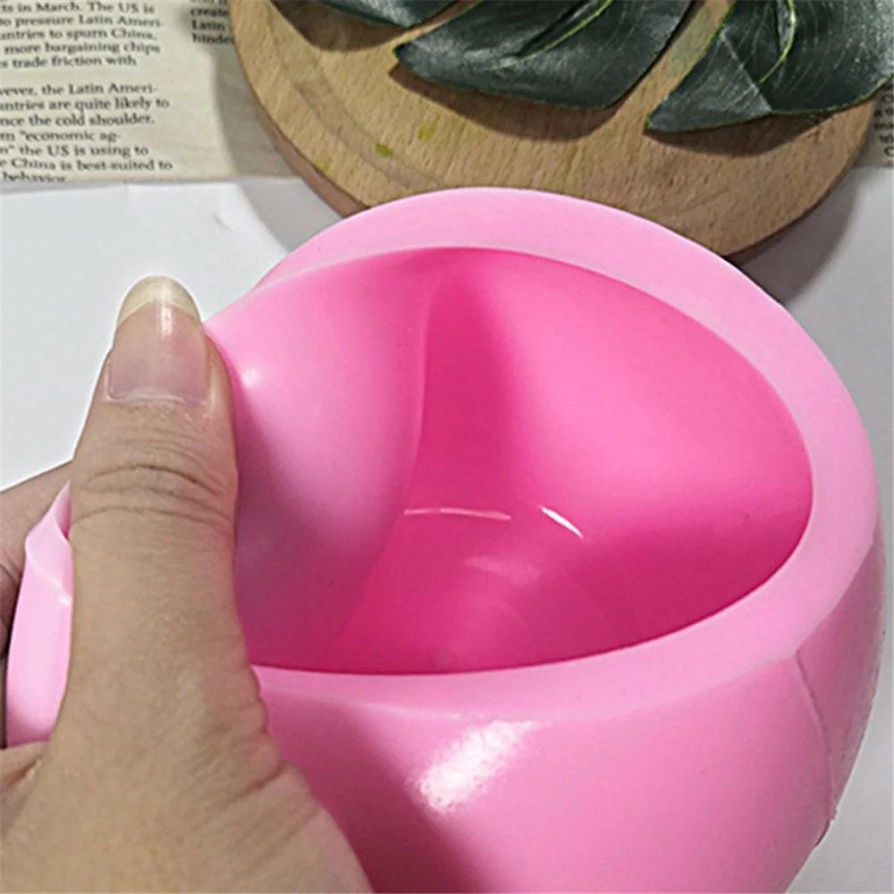 SX-SW-65 Apple Shape Mousse Cake Mold Christmas Eve Candle Silicone Mold (BPA-Free, No FDA Certificate) - 3