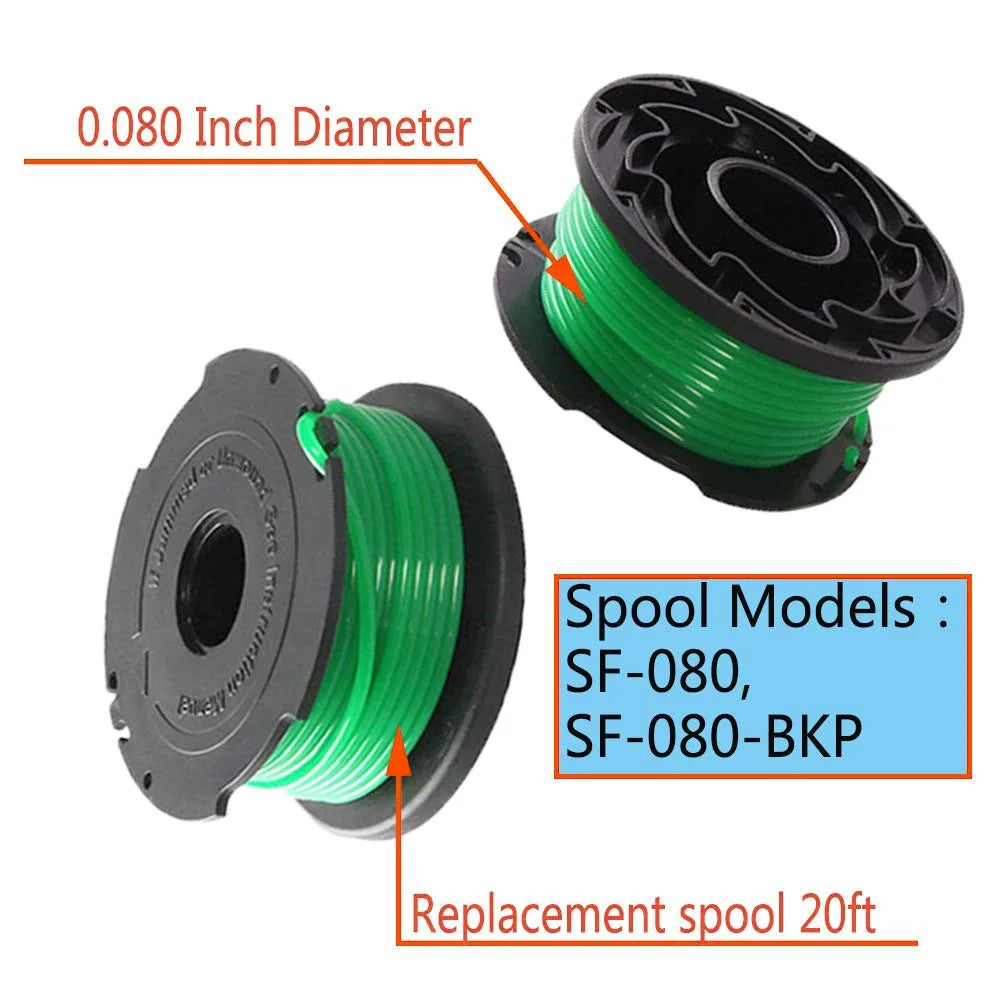 1Pc Spool for Black & Decker GH3000 / GH3000R / LST540 / LST540B Lawn Mower Part, SF-080-BKP - 6