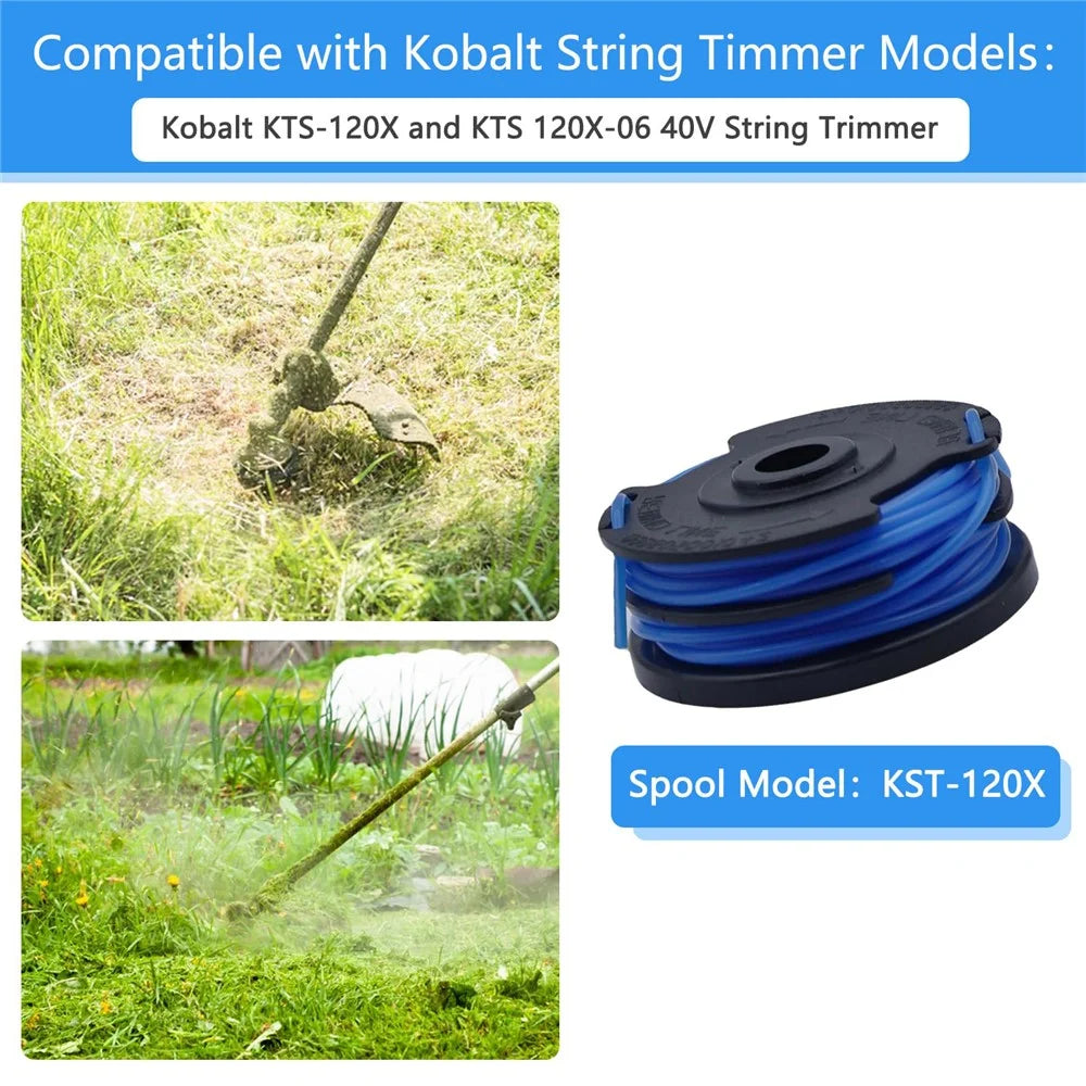 8Pcs TLG-03 Nylon Rope Line Spool for Kobalt KST 120X / 120X-06 Lawn Mower Replacement Part - 3