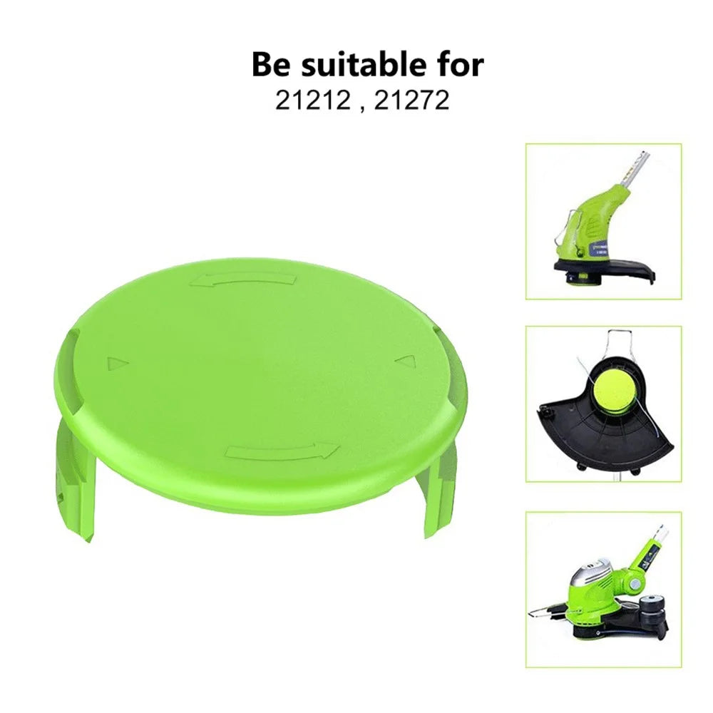 4Pcs Plastic Spool Cap for Greenworks 21272 / 21212 Lawn Mower Replacement Part, 3410468 - 3