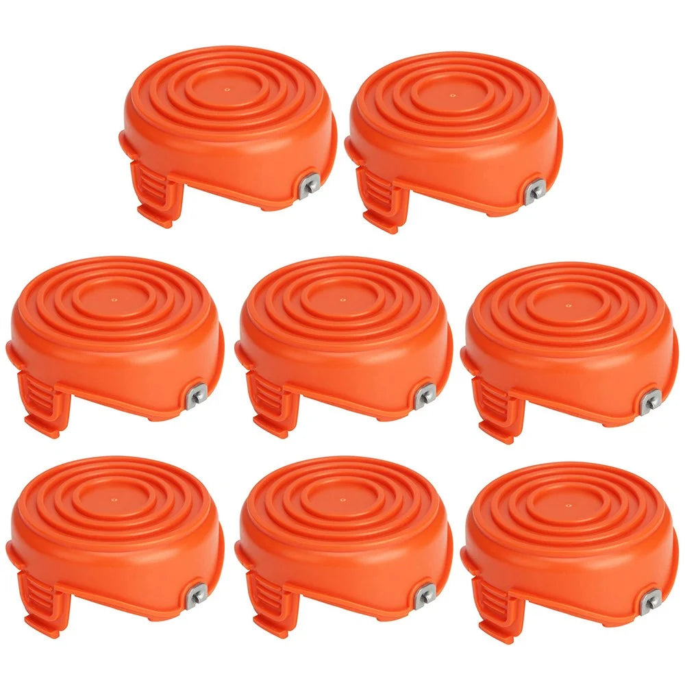 8Pcs Spool Cap for Black & Decker GH750 / GH710 / GH700 Lawn Mower, DF-065-BKP / RC-065-P&90517175 - 1